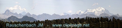 panoramique hautes alpes, mont blanc. 1,50 m de large